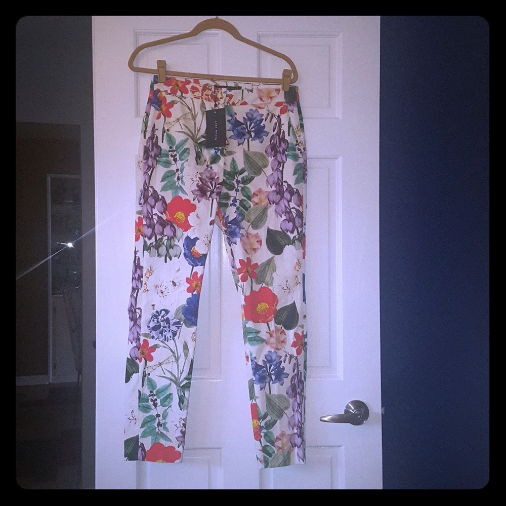 Zara Floral Print pants NWT